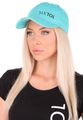 Kšiltovka s LED svetlom B-CAP 25 lm, nabíjacia, USB, univerzálna veľkosť, tyrkysová SIXTOL
