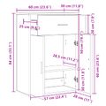 vidaXL Servírovacia skriňa Čierny dub 60 x 30 x 84 cm Kompozitné drevo