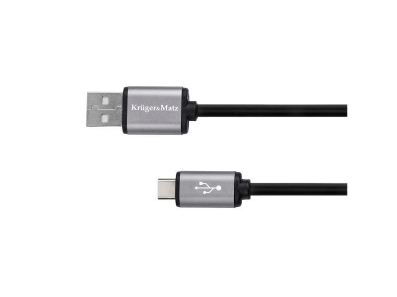 Kábel KRUGER & MATZ KM1240 USB-C - USB-A kábel 1,8m