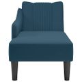 vidaXL Chaise Lounge s pravou lakťovou opierkou Blue Velvet