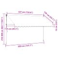 vidaXL Zaťahovacia markíza krémová 350x150 cm látka a oceľ