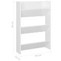 vidaXL Nástenné skrinky na topánky 2 ks, lesklé biele 60x18x90 cm