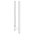 vidaXL Nohy barového stola, biele, 2 ks, 50 x (110-111) cm, oceľové