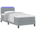 vidaXL Posteľ s pružinovým rámom Svetlosivá 90 x 200 cm látka