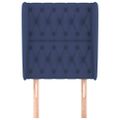 vidaXL Čelo postele so záhybmi modré 83x23x118/128 cm látka