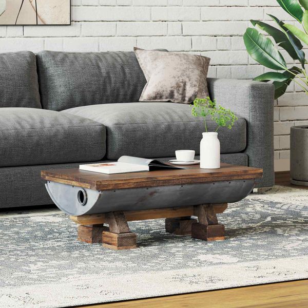 vidaXL Konferenčný stolík Prírodná 90 x 50 x 35 cm drevo