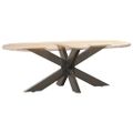 vidaXL Noha konferenčného stolíka v tvare pavúka, čierna 98x58x(42-43) cm, oceľ