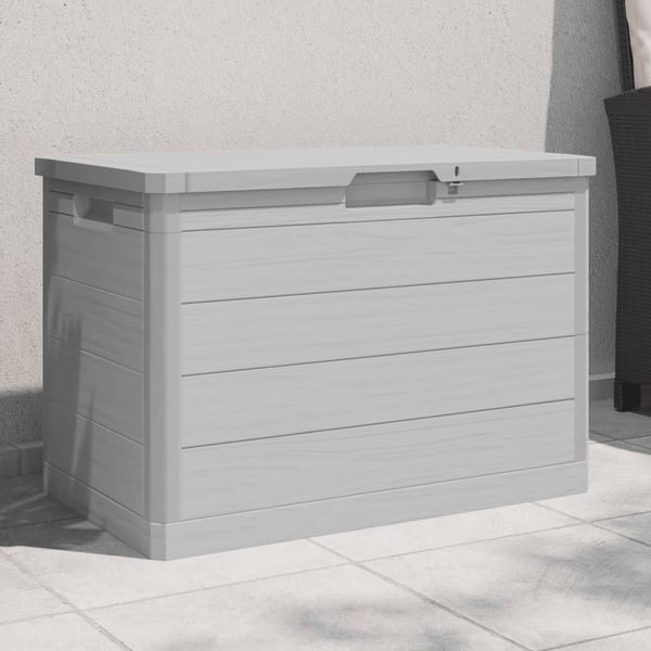 vidaXL Vonkajší box na vankúše sivý 77,5x44,5x53 cm polypropylén