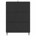 vidaXL Zásuvkový kabinet 66 x 34,5 x 92 cm Kompozitné drevo Čierna