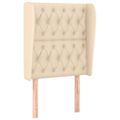 vidaXL Čelo postele so záhybmi krémové 83x23x118/128 cm látka
