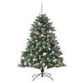 vidaXL Umelý vianočný stromček Zelená 150 cm PVC, plast a oceľ