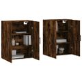 vidaXL Nástenné skrinky 2 ks dymový dub 69,5x34x90 cm