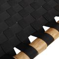 vidaXL Záhradné ležadlo s čiernym tkaným popruhom 55x200x30 cm bambusové