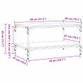 vidaXL Konferenčný stolík Čierny dub 82 x 50 x 40 cm Kompozitné drevo