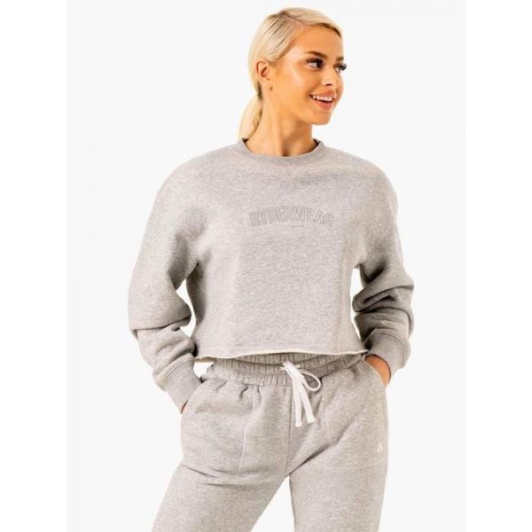 Dámska mikina Ultimate Fleece Grey - Ryderwear, veľkosť S, 85% polyester, 15% elastane