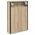 vidaXL Zrkadlová skrinka Sonoma dub 42 x 12 x 60 cm Kompozitné drevo