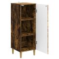 vidaXL Servírovacia skriňa Dymový dub 33 x 34,5 x 90 cm