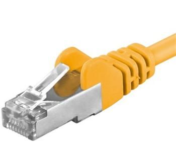 Premiumcord Patch kábel CAT6a S-FTP, RJ45-RJ45, AWG 26/7 0,25 m žltá