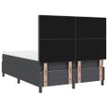 vidaXL Posteľ s pružinovým rámom Tmavo šedá a biela 140 x 200 cm