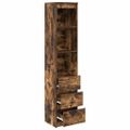 vidaXL Highboard Dub dymový 37,5x35x180 cm Upravené drevo
