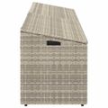 vidaXL Záhradný úložný box svetlosivý 220x50x58 cm polyratan