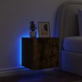 vidaXL TV nástenné skrinky s LED svetlami 2 ks dymový dub 40,5x35x40cm