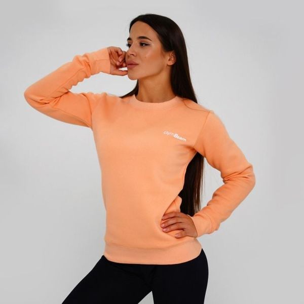 Dámska mikina Basic Jumper Powder Peach - GymBeam, veľkosť L, 65% bavlna, 35% polyester