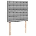vidaXL Osmanský rám postele s matracom svetlosivá 100x200 cm látka