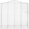 vidaXL Oblúkové gabiónové koše 2ks 200x50x180/200cm pozinkované železo