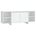 vidaXL TV skrinka biela 130x35x50 cm drevotrieska