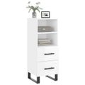 vidaXL Komoda lesklá biela 34,5x34x90 cm spracované drevo