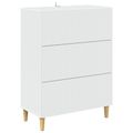 vidaXL Zásuvkový kabinet Biela 66 x 34,5 x 90 cm Kompozitné drevo