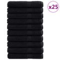 vidaXL Uterák pre hostí SOLUND 25 ks Čierna 100 x 200 cm 550 gsm