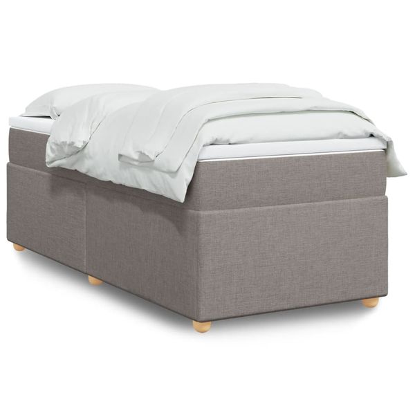 vidaXL Boxspring posteľ s matracom sivohnedý 100x200 cm látka