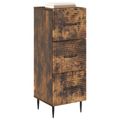 vidaXL Zásuvkový kabinet Dymový dub 33 x 34,5 x 89,5 cm