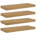 vidaXL Stenná polica Nástenná montáž 4 ks Hnedá 60 x 23,5 x 3,8 cm