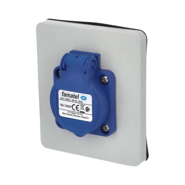 Deska 3922 so zásuvkou 230V/16A IP54 s kolíkom