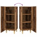 vidaXL Servírovacia skriňa Staré drevo 34,5 x 34 x 90 cm