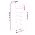 vidaXL Botník biely 30x35x105 cm spracované drevo