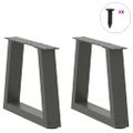vidaXL Nohy konferenčného stolíka v tvare V, 2 ks, antracitové, 30 x (30-31,3) cm, oceľ