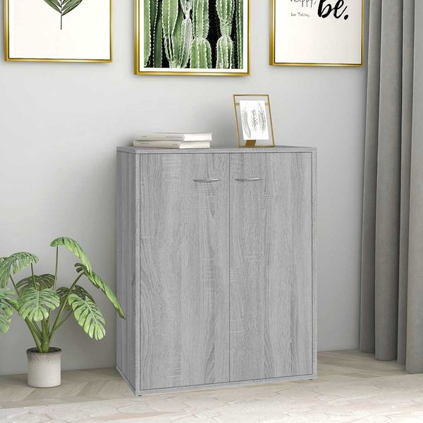 vidaXL Komoda sivý dub sonoma 60x30x75 cm spracované drevo