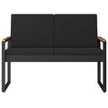 vidaXL Vonkajšia lavička 2 -Seater 107 x 61 x 80 cm polyratan Čierna