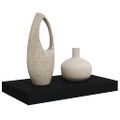 vidaXL Plávajúca nástenná polica, čierna 40x23,5x3,8 cm, MDF