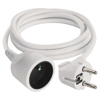 1901010150 Emos Predlžovací kábel 1,5 m / 1 zásuvka / biely / PVC / 1 mm2