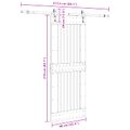 vidaXL Posuvné dvere NARVIK Prírodná a čierna 90 x 210 cm (213,5 cm)