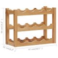 vidaXL Stojan na víno pre 12 fliaš 47x21x36 cm masívne dubové drevo