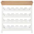 vidaXL Skrinka na víno, biela 70x22,5x70,5 cm, MDF