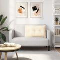 vidaXL Poduška na chrbát Krémová 80 x 50 cm Kordúrová tkanina