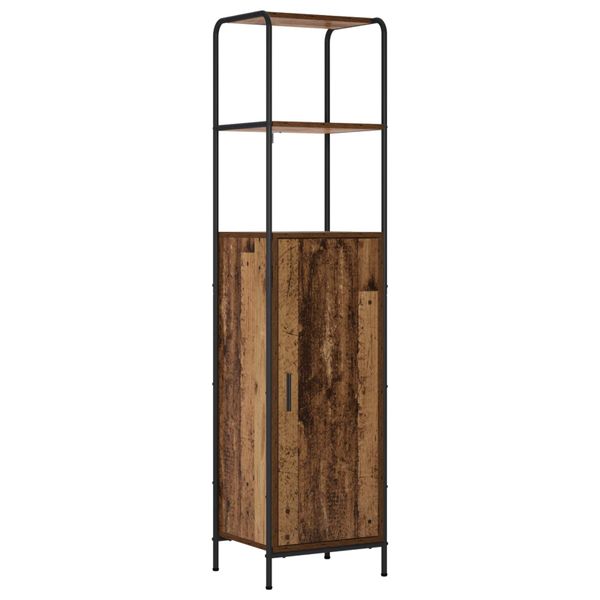 vidaXL Highboard Staré drevo 40 x 33 x 161 cm Kompozitné drevo