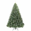 vidaXL Umelý vianočný stromček s 300 LED-i Zelená 240 cm PE a PVC